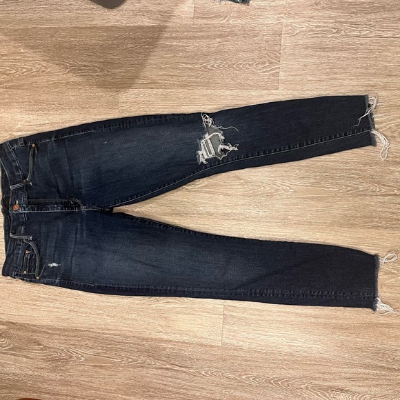 MOTHER The Looker Ankle Fray cat attack jeans - Picture 3 of 7